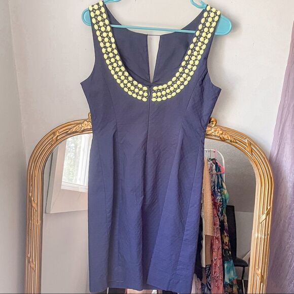 Lilly Pulitzer Blaire Shift Dress Sleeveless True Navy 4 - Picture 7 of 11